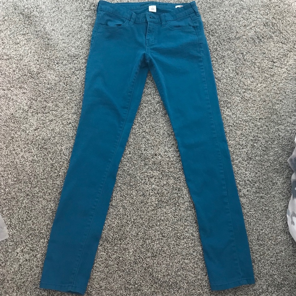 Turquoise skinny jeans Arizona jean co size 7